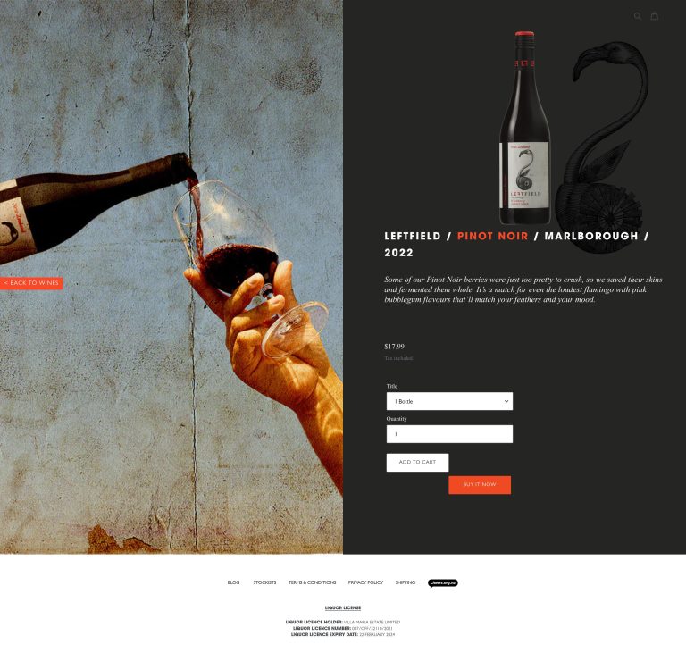Willing Web - Wholeberry Pinot Noir – Marlborough – 2021 – Leftfield